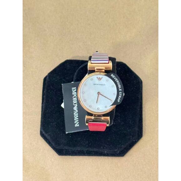 Emporio Armani Gianni T-Bar AR11291 Ladies Watch With White  Dial - Picture 2 of 5